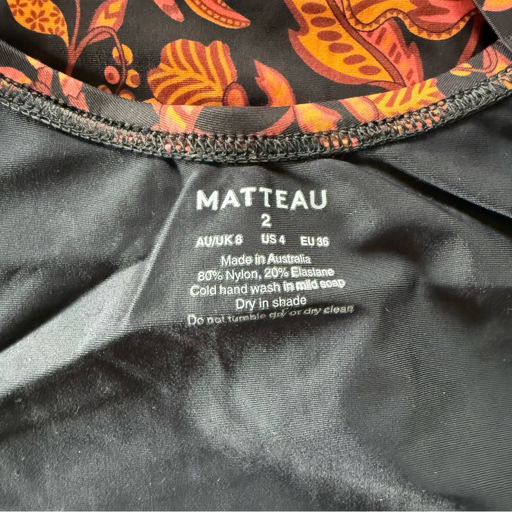 Matteau Square Neck Maillot One-piece Swimsuit NWT Designer size 2 = US4 - Picture 6 of 7
